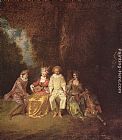 Jean-antoine Watteau Canvas Paintings - Pierrot content